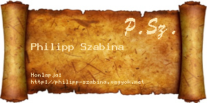 Philipp Szabina névjegykártya