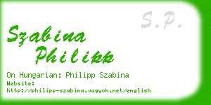 szabina philipp business card